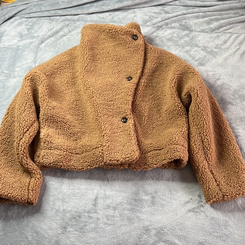 👋🎯NWOT FP We The Free Izzy Wrap Teddy Jacket Size Small - Picture 7 of 15